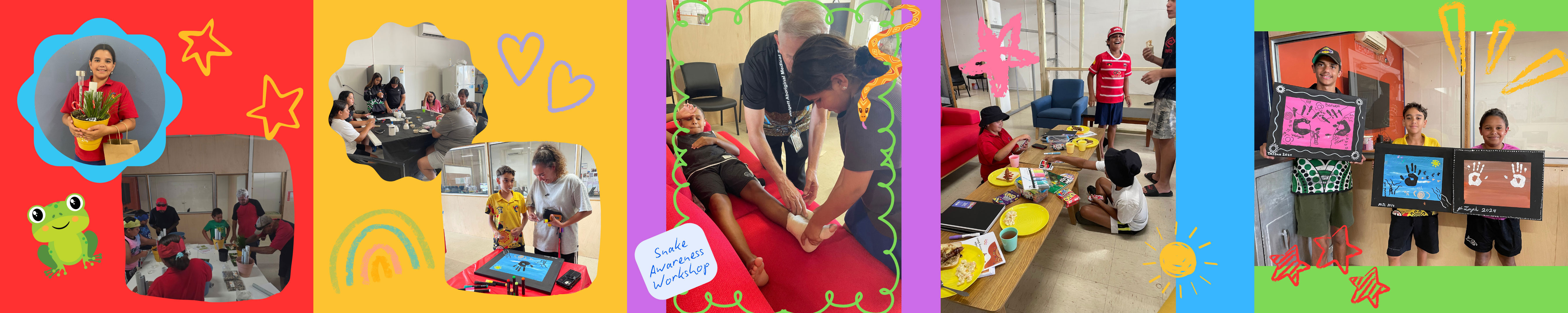 images from 4 x December 2024 Youth Wellbeing Service activities