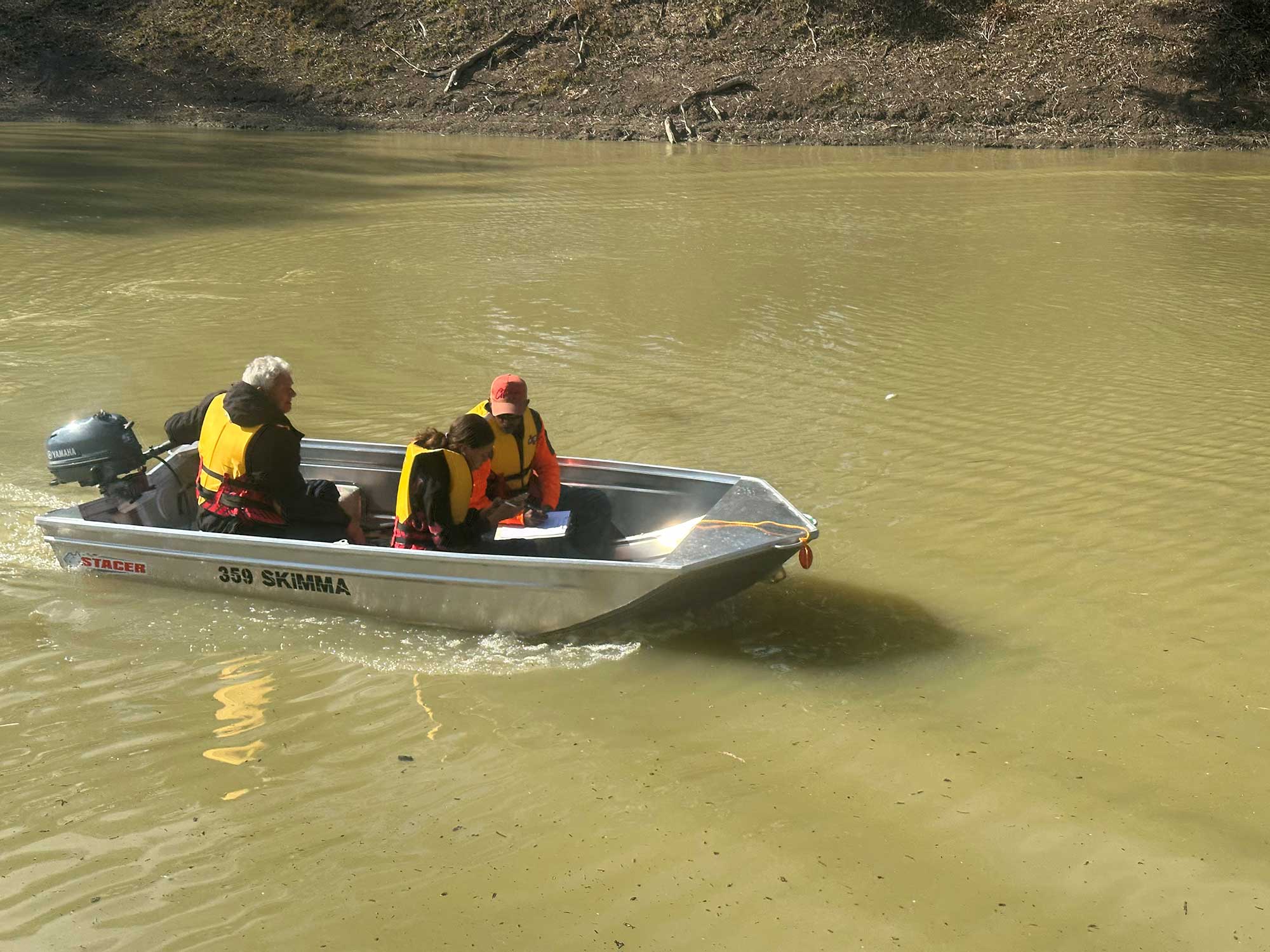 new tinny provides better access to river places for River Ranger Team